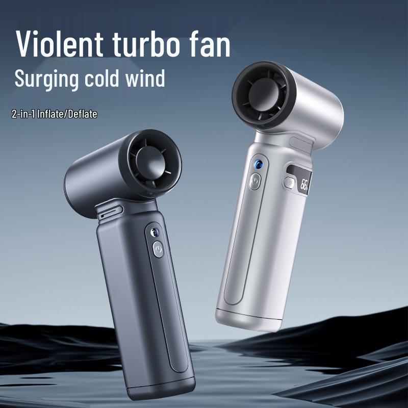 Handheld Turbo Fan: Brushless Motor, Portable USB, Ideal for Outdoor Camping