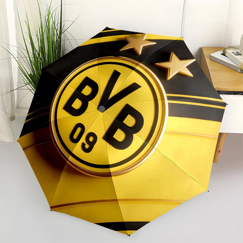 

BVB, Badge Automatic Opening and Closing, 8 rib Structure Portable Umbrella, Suitable for Men and Women in All Seasons Perfect Gift for Hol