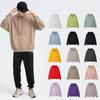 Men's Velvet Solid Color Trend Style Couple Loose Round Neck Men's Thick Solid Color Long Sleeved Women's
