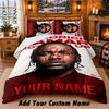 Kendrick Lamar Custom Name 3Pcs Bedding Set 1 Bed Sheet 2 Pillowcases Bedroom Home Decor