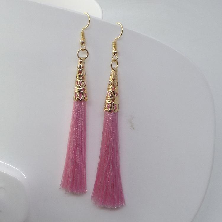 Bohemian Handmade Long Tassel Earrings for Women