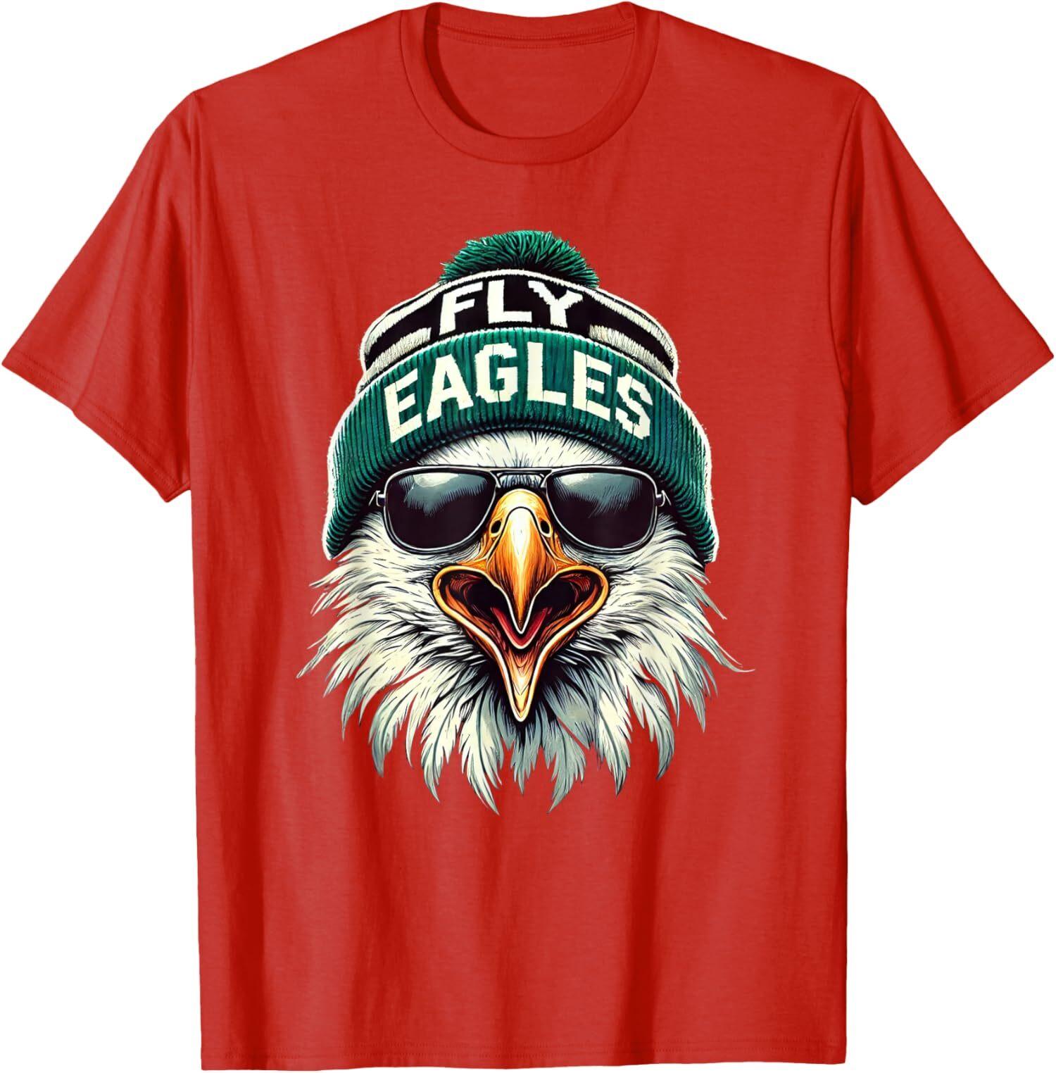 Cool Face Eagle With Sunglasses Vintage Eagles Flying Unisex T-Shirt S разноцветный
