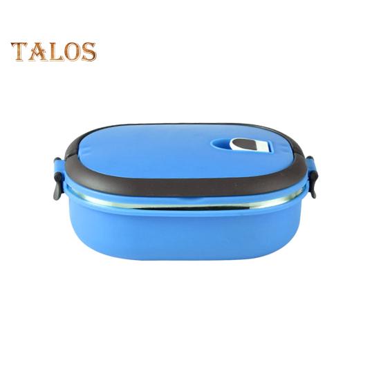 Изоляция из нержавеющей стали, термоконтейнер для ланча, портативный, легкоочищаемый контейнер для еды для пикника на открытом воздухе S синий