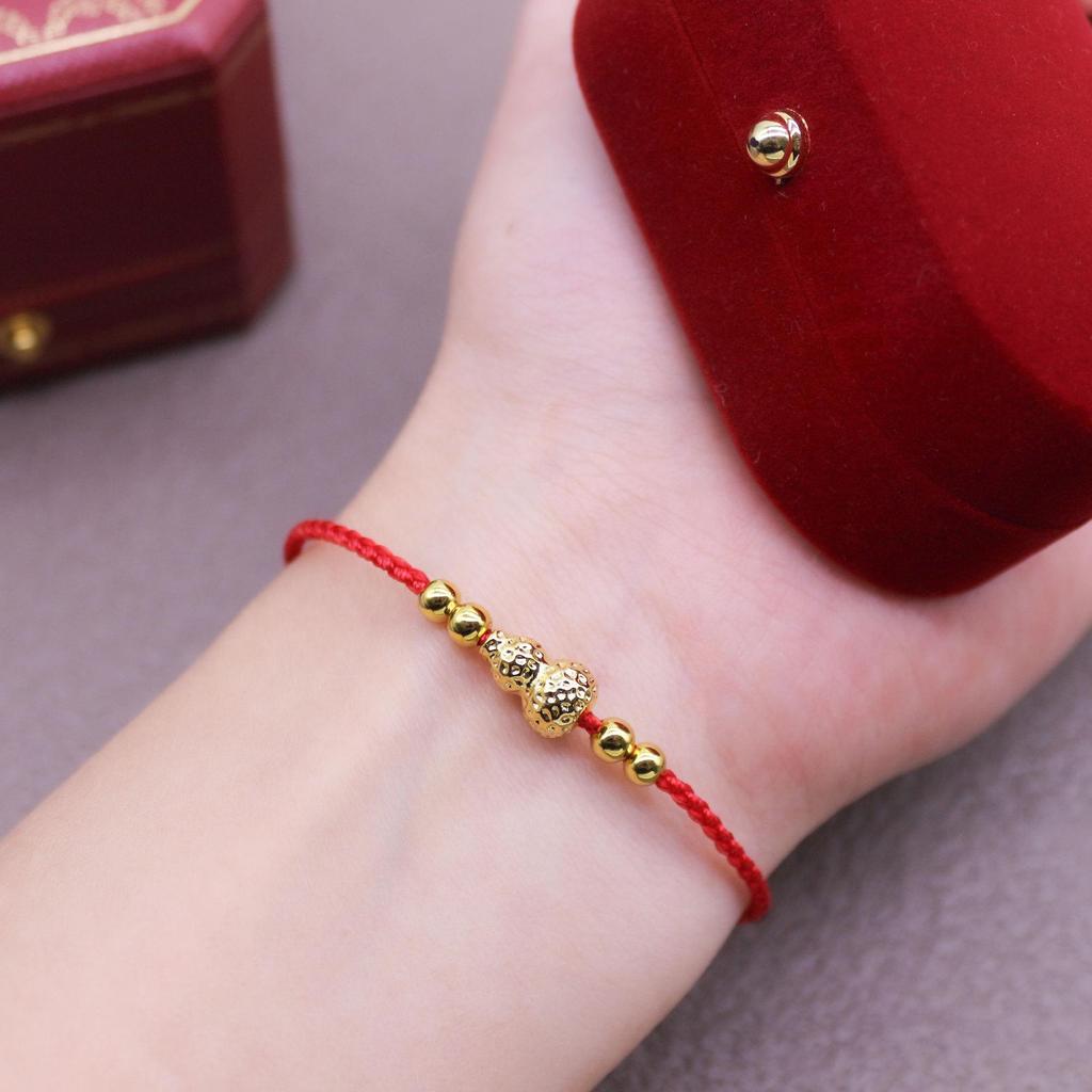Personalized Zodiac Gourd Red String Bracelet for New Year Fortune and Good Luck