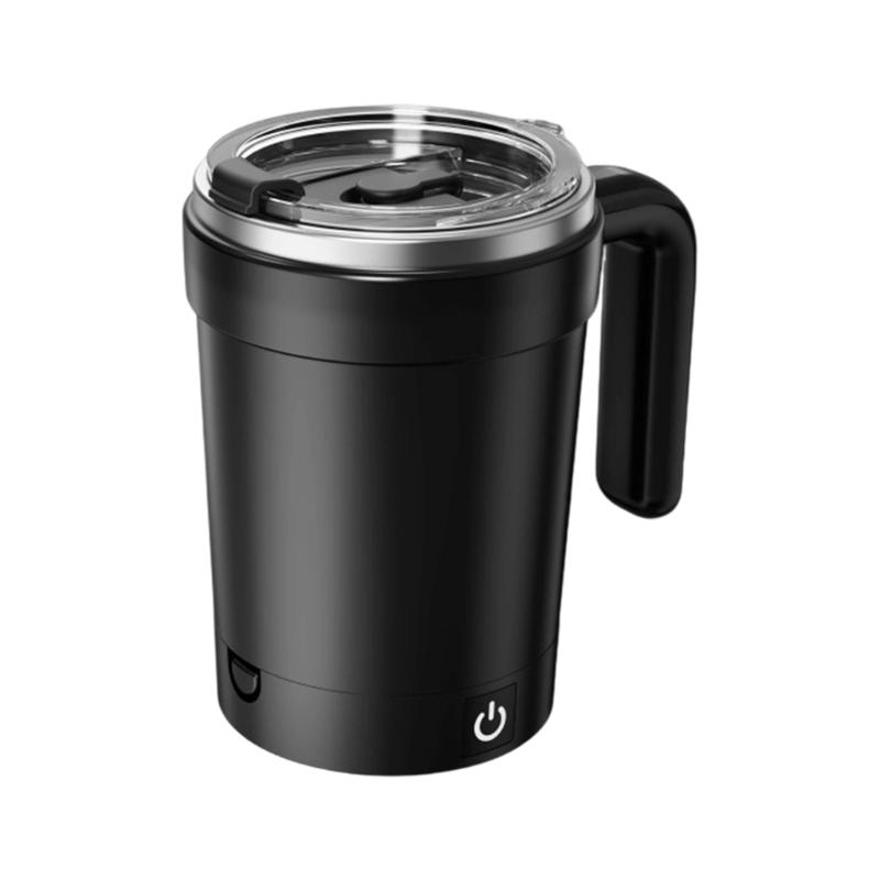 Magnetic Auto Stirring Cup Coffee Protein Shakes Electric Mixer Food Grade Stainless Steel Mixing Mug Detachable Base