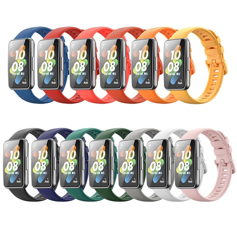 Strap For Huawei Band 7 Strap Accessories Silicone Smartwatch Replacement watchband Wristband correa bracelet for Huawei Band 7