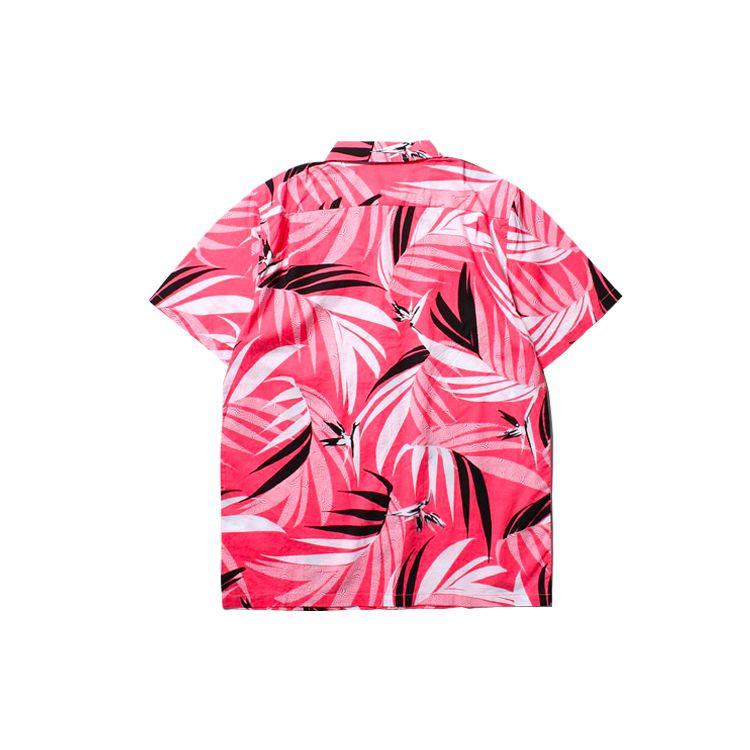 Vans Checker Floral West Coast Style Short Sleeve Shirt Men Shirts Pink VN0A4MS7YQF