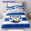 Canterbury Bulldogs Pattern Bedding Set Quilt Cover Pillowcase Home Decor Gift (1 * Duvet Cover + 2 * Pillowcase, Without Core)