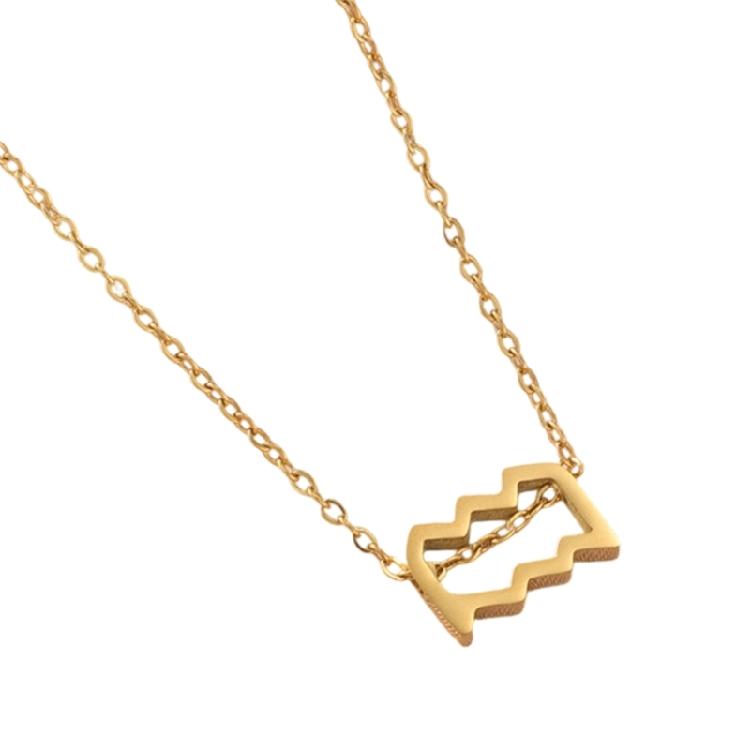 Romance Crystal 12 Constellations Necklace For Girls Teens Constellations Inspired Jewelry Titanium Steel Chain Accessory