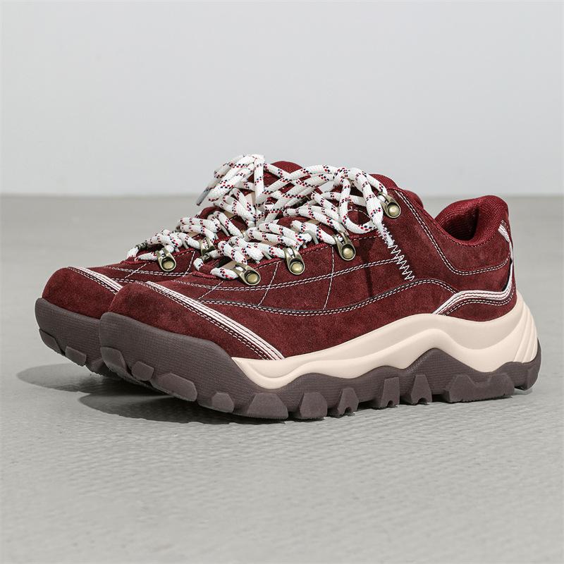 New star platform couple casual sneakers Ankola red retro dad shoes 36 women бордовый