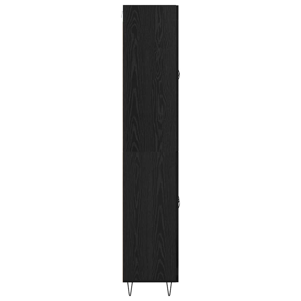Highboard in Black Oak Look 69.5 x 34 x 90 cm Particleboard