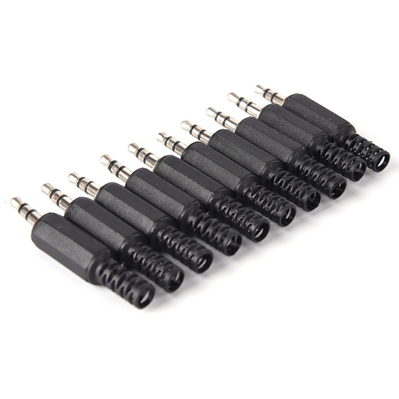 - 5PCS 3.5mm 1/8" Audio Male Plug Jack Adapter Stereo Connector Headphone -