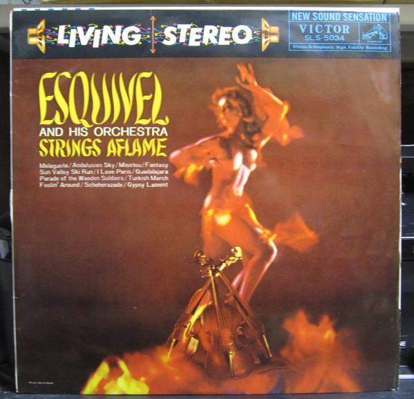

LP Record ESQUIVEL HIS ORCHESTRA Strings Aflame SLS5034 VICTOR 1959 Japan Latin Used