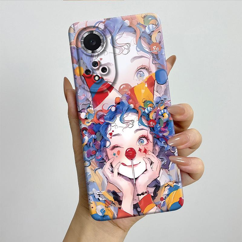 For Huawei Nova 9 / Honor 50 Phone Case NAM-LX9 NTH-NX9 Soft Silicone Sweet Painted Protective Back Cover Cute Printed Casing