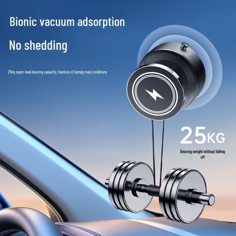 2026 New Model Magnetic Wireless Car Charger & Phone Holder, 15W Super Fast Charging with Vacuum Suction