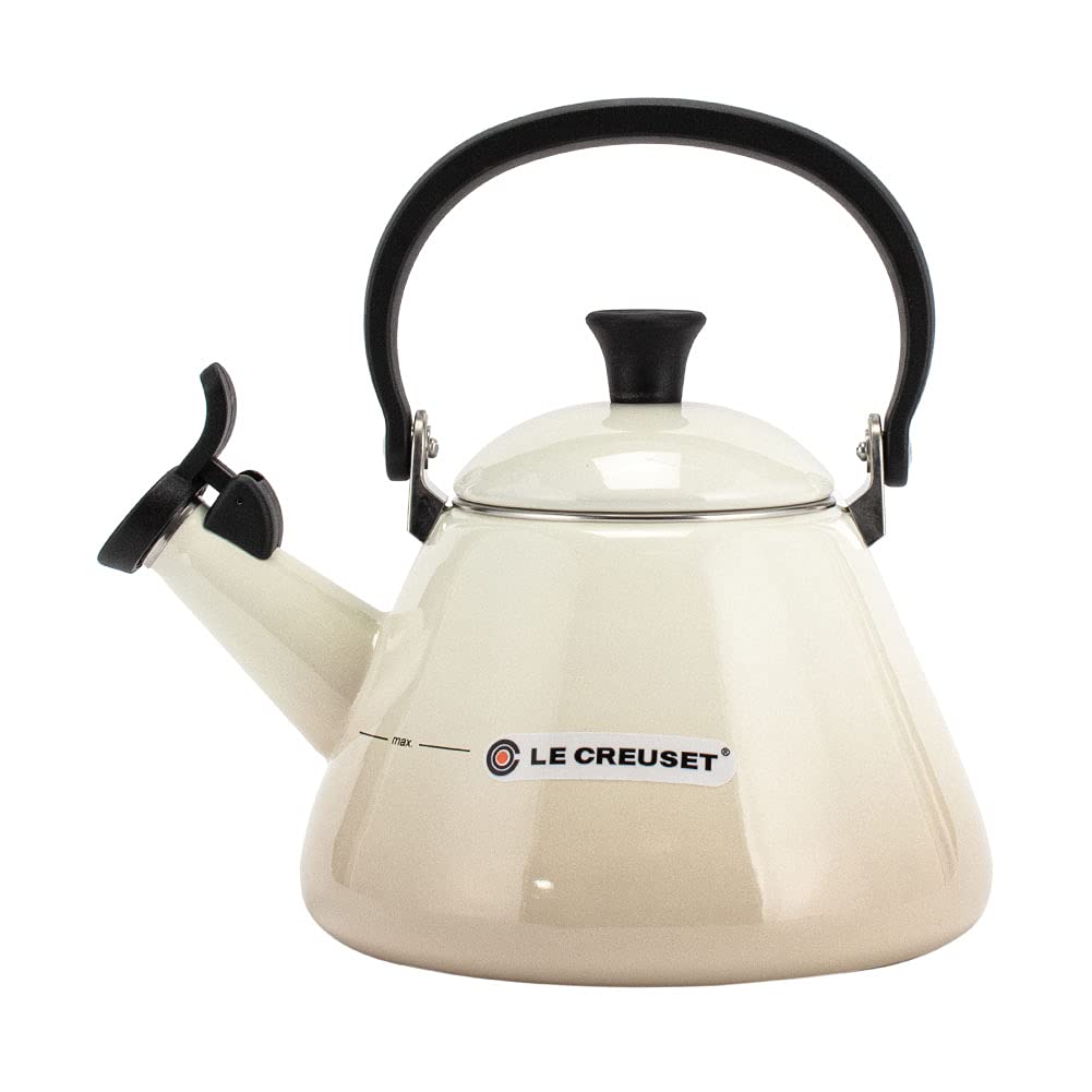 

Чайник Le Creuset Cone 92000200 KONE Чайник Bouilloire Чайник Эмаль Праздничный подарок Новая жизнь [Le Creuset] 1,6 л (Безе) [Продукт]