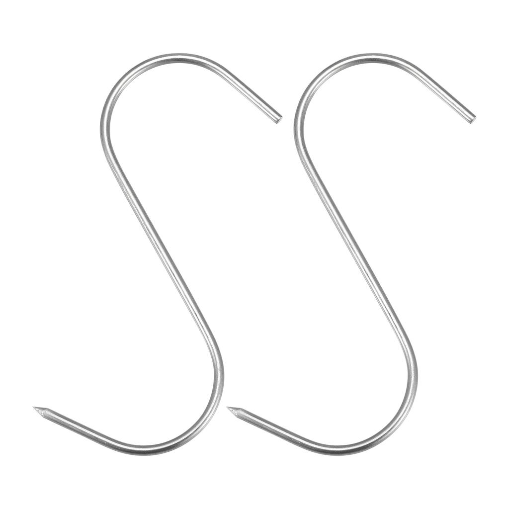 Meat Hanger Hook Stainless Steel S-Hook Baking Tools for Chicken Fish Beef Hanging Drying Smoking Home Storage 2Pcs