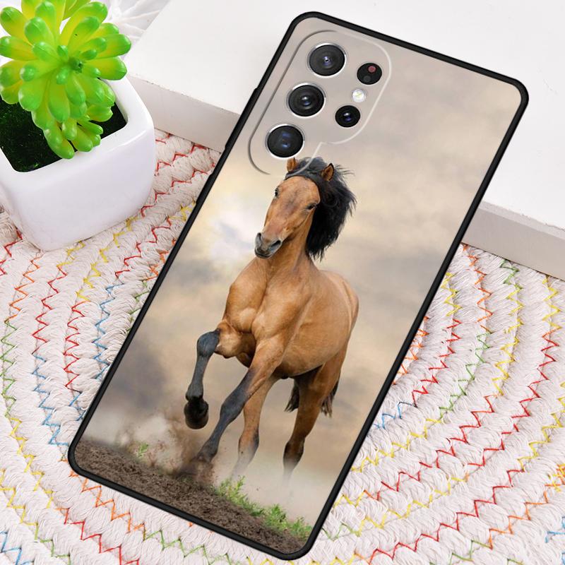 Running Animal Horse TPU Phone Case For Samsung Galaxy Note 10 Pro S26 S25 S24 S23 S22 Ultra Plus S21 FE S20 Shockproof Cover