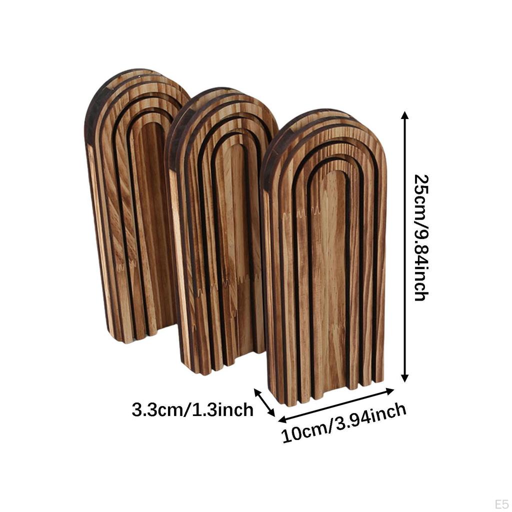 Wood Wall Planter Art Decor, Bathroom Fake Plant Modern, Vase Rustic Hanging