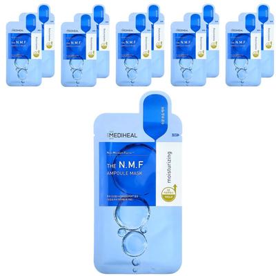 MEDIHEAL Maschera di bellezza NMF Ampoule 10 fogli (27ML 0.91FL oz ciascuno), 1 pezzo