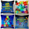 Funda de cojín clásica de Geometry Dash Suave y fácil de lavar – Versátil para sofá, cama, viaje y oficina