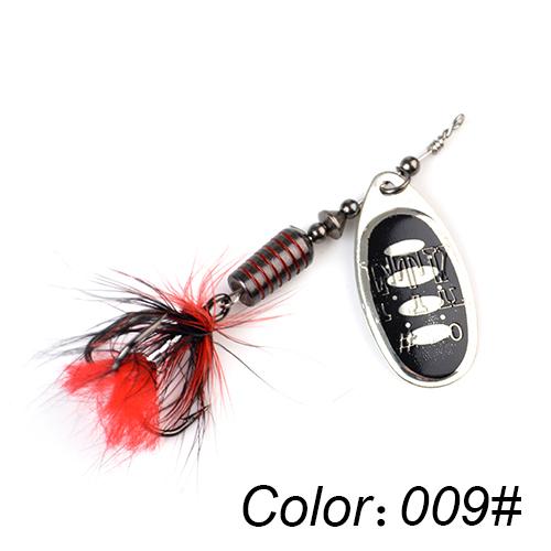1pc Spinner Köder 7,5g 12g 17,5g Harte Löffel Bass Lockt Metall Angeln Locken Mit Feder Drillinge für Hecht Angeln