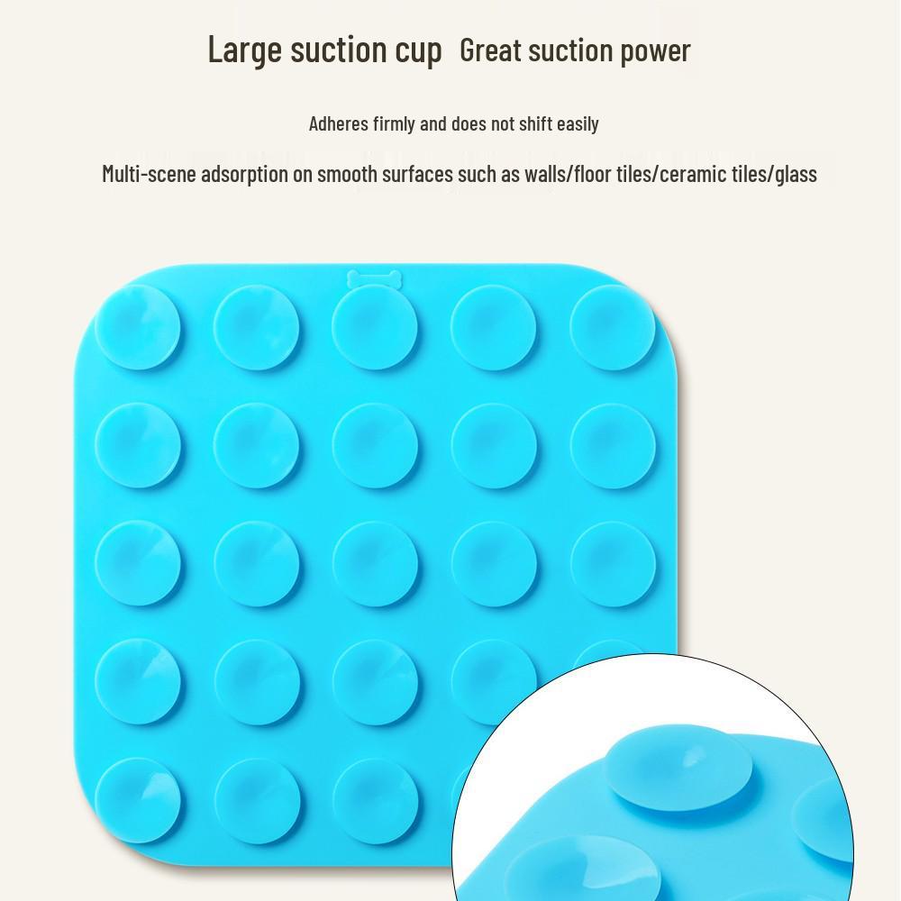 Pet Silicone Licking & Slow Feeding Mat with Large Suction Cups - Non-slip Design for Cats & Dogs.