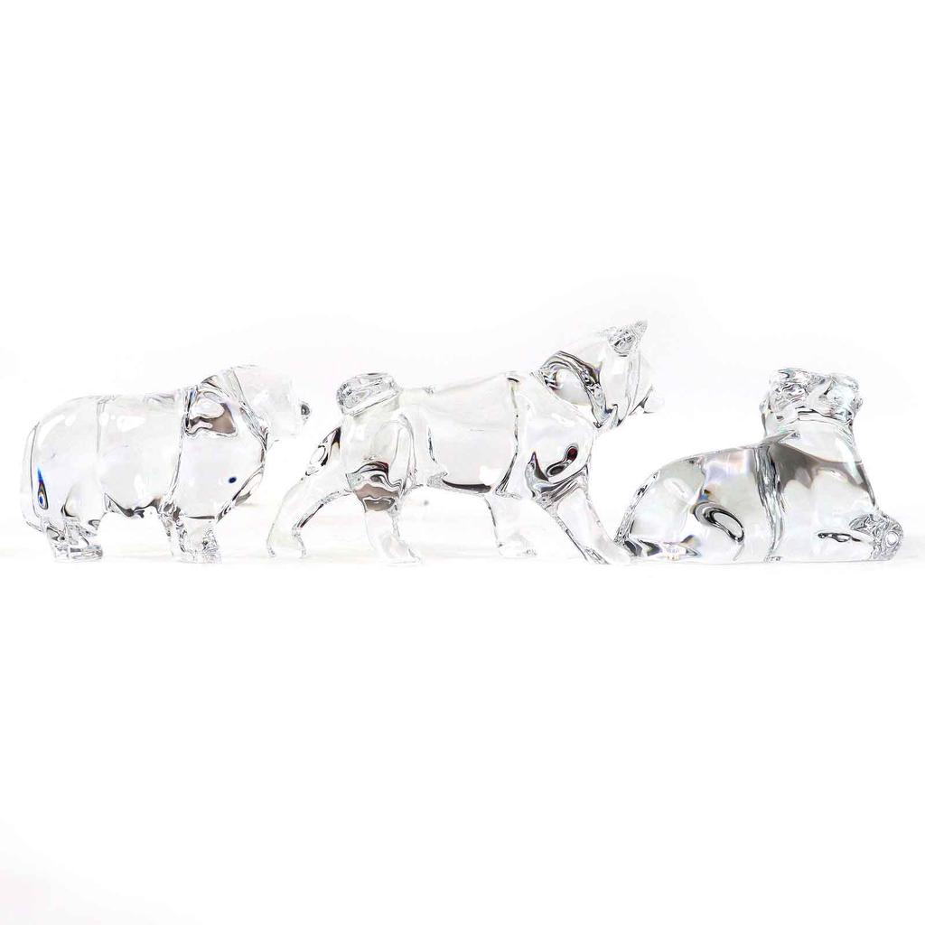 Pristine Baccarat Chinesezodiac Ox, Sheep, Dog, Object,Interior Decoration,clear Used