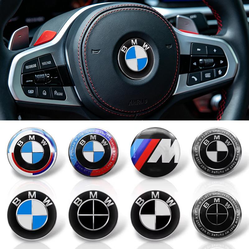 4.5cm Car Steering Wheel Center Emblem Sticker Badge For BMW 50th M E46 E90 E87 F30 F20 F10 G20 G30 X1 X3 X5 Interior Logo Decal FUVLN1