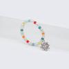 BONBEAU Mini Smile Water Pearl Beads Ring Mini Silver Flower Smile Banding Freshwater Pearl Bead Ring