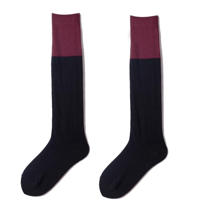 

Однотонные пэчворк гольфы до колена, средней длины гольфы до икры, однотонные высокие носки 1 pair