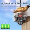 Kamera solarna OKAM PRO z trzema obiektywami 15MP HD 4G SIM CCTV IP66 Wodoodporna Dwukierunkowy dźwięk PTZ Śledzenie ruchu Kamera zewnętrzna z alarmem świetlnym