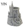 Unique Pen Stand Castle Shape Holder, 3D Printed Desk Organizer for Pens, Pencils, Carved Holder Makeup Brushes, Decorative Pencil Storage Cup