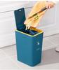 Luxurious Press-Lid Large Capacity Plastic Trash Can for Home, Kitchen, Bathroom, and Living Room