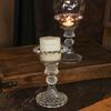 Zen Windproof Glass Candlestick: Elegant Lampshade for Tea Rooms & Weddings