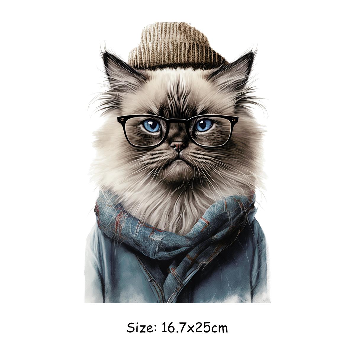 

Наклейки на одежду Serious Cat Parches Ropa, наклейки на одежду, термопресс, толстовки с аппликациями, футболка, утюг на переводах