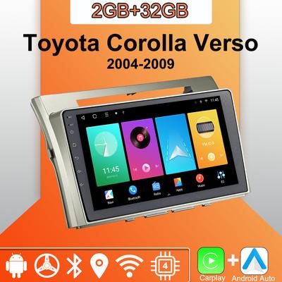 Toyota Corolla Verso 2004-2009 için Android Carplay Araba Radyosu Multimedya Oynatıcı Baş Ünitesi Stereo GPS Navigasyon BT WIFI 2+32GB