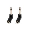 Voluty Tek 90 Degree 3.5mm Adapter, 6.35mm Male to 3.5mm Female, 1/4" Male to 1/8" Female Right Angle Connectors for Headphones (Two)