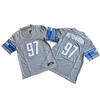 Mens American Football Jersey With Embroidered Number 14 Lion Team Design Cotton Blend Unisex Sportswear Training Game
