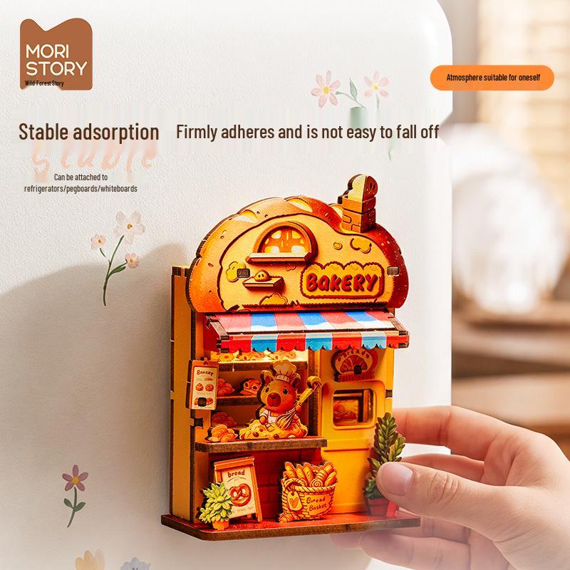 Yemori Monogatari Little Bear Coffee Shop DIY Miniature Wooden Model Kit