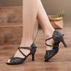 Women's Soft Sole Ballroom & Latin Dance Shoes - Medium High Heel for Adults & Kids
