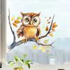 1pcs Removable PVC Windows Stickers Kids Room Decoration Home Cartoon Tree Branch Owl Glass Decals for Bedroom Decor