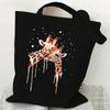 Shopping Bag Giraffe Fashion Cartoon Canvas Portable Tote Bag Women Men Street Aesthetics Style Giraffe Reusable Student Handbag