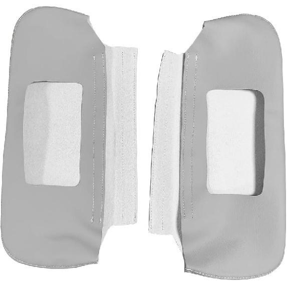 Sun Visor Cover Pair, Microfiber Leather, Gray Stitch Sun Visor Replacement Cover Skin Fits for 1993-2002 Chevy Camaro Pontiac Firebird
