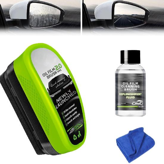 Oil-Free Car Glass Brushes, Upgrade 2.0 Clear Vision Glass Cleaner, Oil Film Cleaning Brush For Automotive Windows, Clearvision Cars Windshield