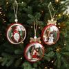 Wooden Christmas Tree Hanging Ornaments Santa Claus Snowman Colorful Christmas Ornaments Xmas Tree Decorations
