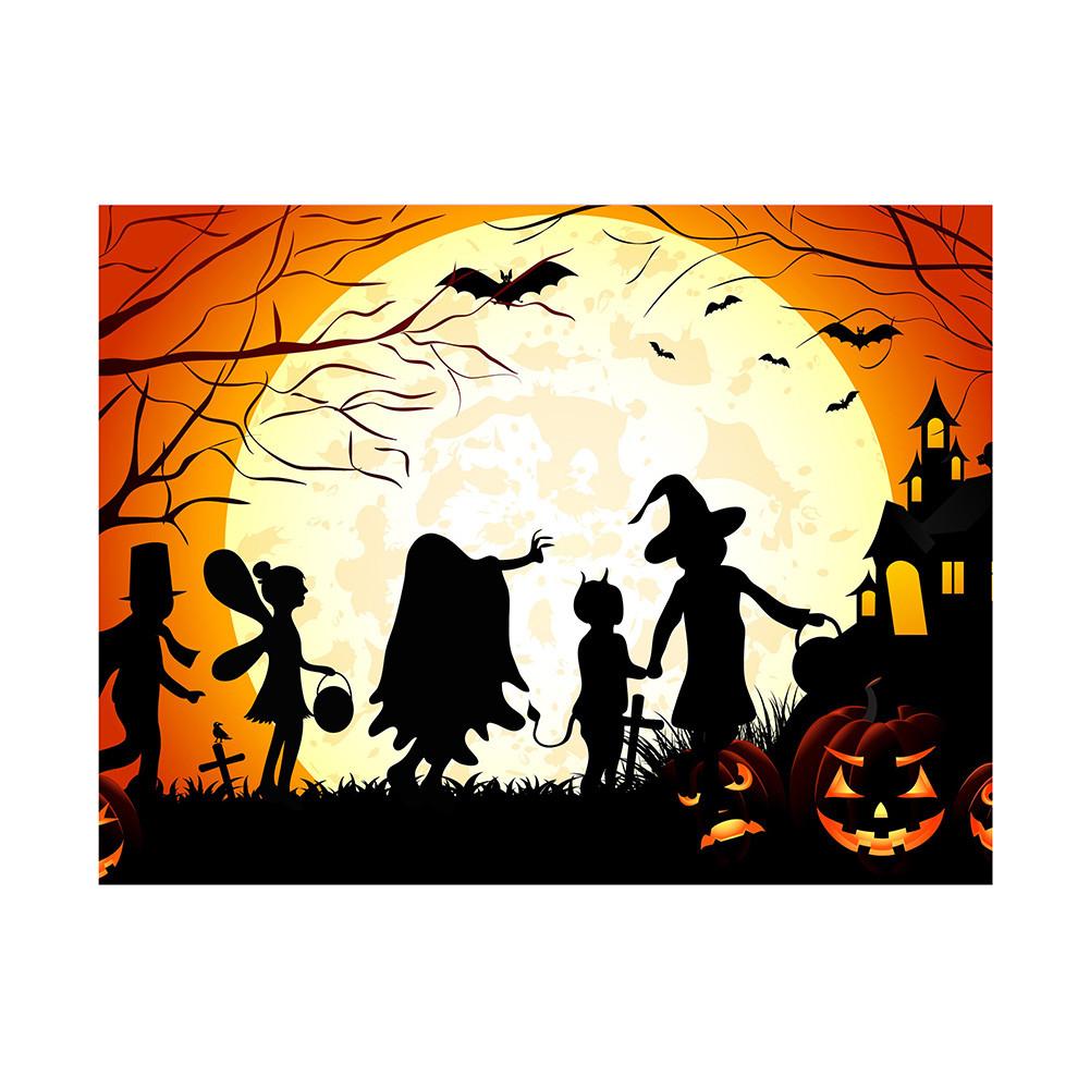 Halloween Cemetery Backdrop for Birthday,Youngsters Shower,Graduation Party Decor,Photography Background,Halloween Decor
