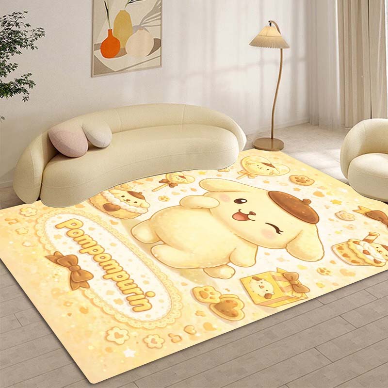 New Pom Pom Purin Cartoon Carpet for Bedroom, Living Room, Home, Sofa Decoration, Children's Play Decoration, Floor Mat Gift