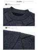 Men's Thickened Velvet Knit Sweater: Warm Round Neck Autumn/Winter Top for Middle-Aged & Elderly Dads