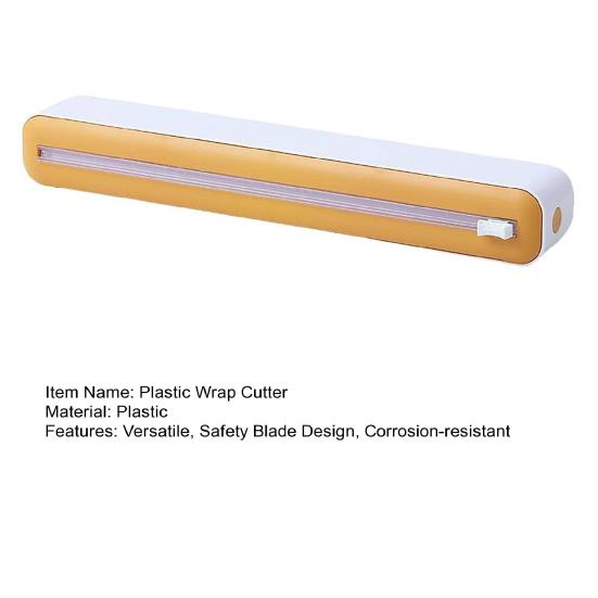 Magnetic Plastic Wrap Cutter Wall-Mounted Slide Cutting Box for Foil Cling Film Built-In Dual Blades Space-Saving Safe Kitchen Organizer